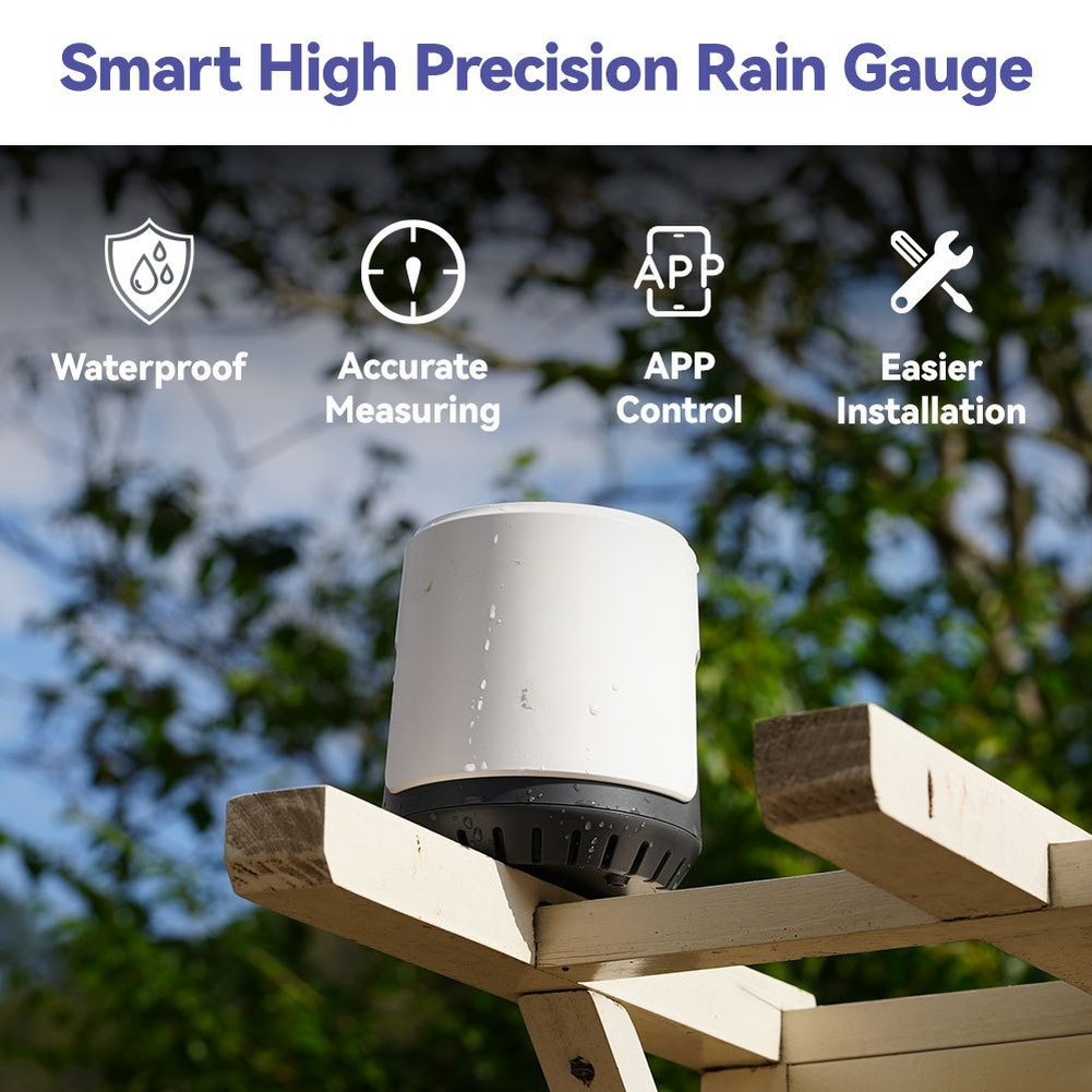 Smart Garden Monitoring System - เครื่องวัดปริมาณน้ำฝนแบบดิจิตอลไร้สายสำหรับเซ็นเซอร์อัจฉริยะ สำหรับ RAINPOINT HomGar สำหรับระบบตรวจสอบการรดน้ำในสวนแบบทันที วัสดุ