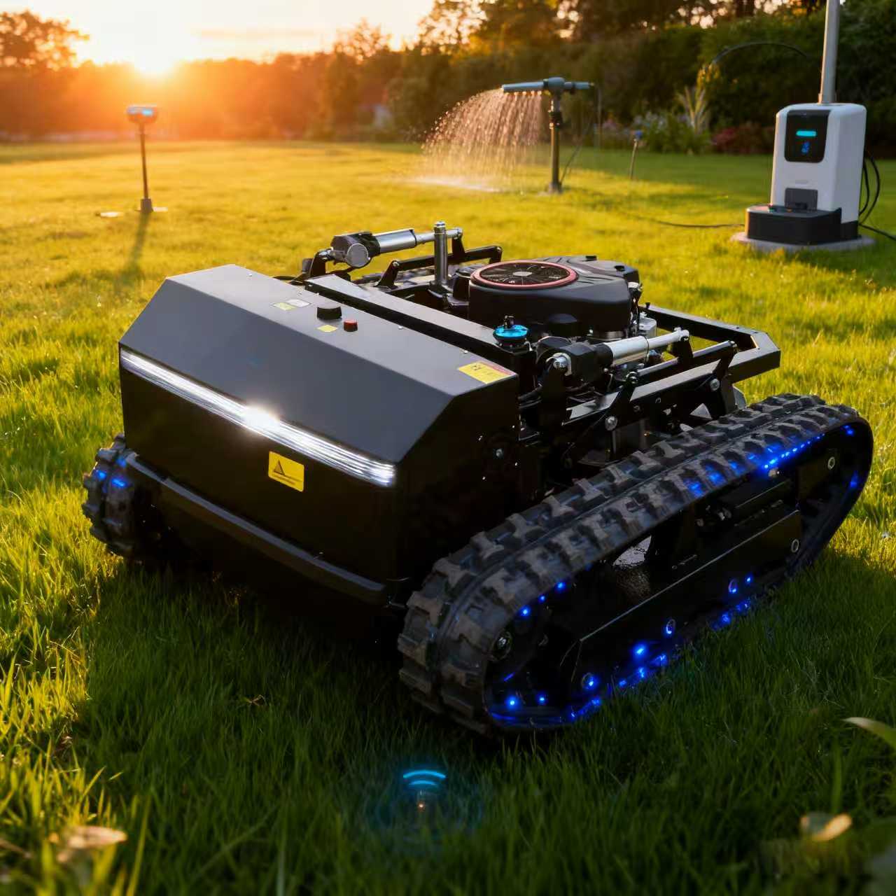 Smart Garden Gadgets - หุ่นยนต์ตัดหญ้าอัตโนมัติไร้สาย ควบคุมผ่านแอปสมาร์ทโฟน พร้อมรั้วเสมือนจริง เสียงเบา เหมาะสำหรับสวนขนาดใหญ่