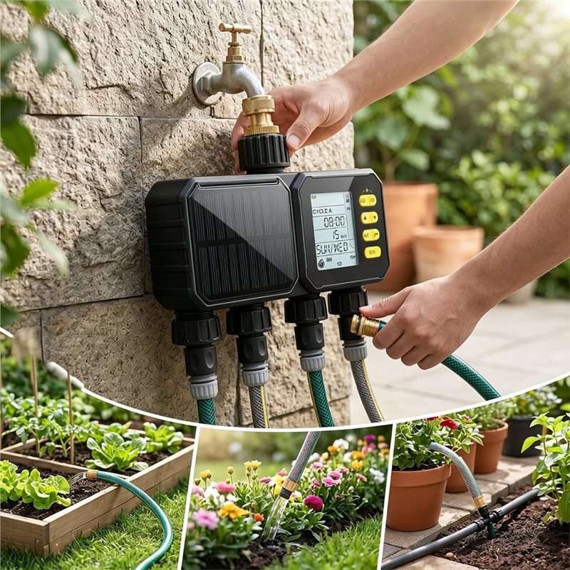 ABUN-Solar Wifi Watering Timer - Smart Garden Zone บทวิจารณ์และราคา