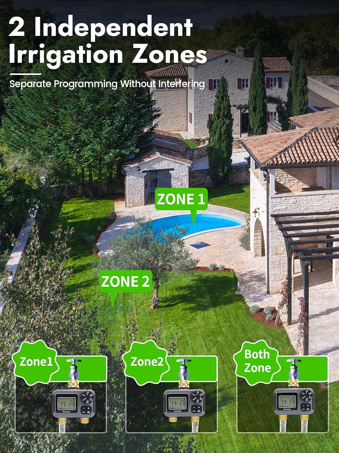 ระบบรดน้ำอัจฉริยะแบบสองช่องจ่า - Smart Garden Monitoring System บทวิจารณ์และราคา