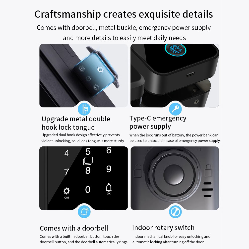 มัลติฟังก์ชั่นสมาร์ทประตูกระจก - Smart Garden Lock บทวิจารณ์และราคา